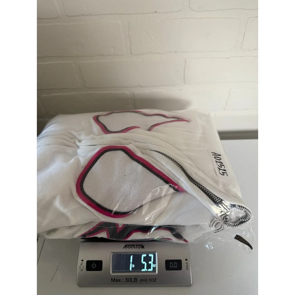 Spider Worldwide Y2K Full Zip Hoodine Face Mask Eyes White Pink Adult S Oversize